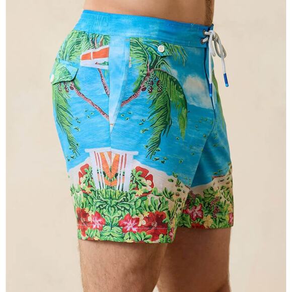 Tommy Bahama Artist Series Rialto Coastal Comforts Swim Trunks | Mens XXL $110 - Picture 3 of 5